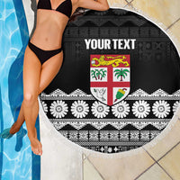 Fiji Tapa Rugby Custom Beach Blanket Go Fijiana - Polynesian Pride