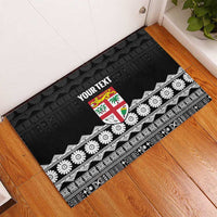Fiji Tapa Rugby Custom Rubber Doormat Go Fijiana - Polynesian Pride