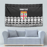 Fiji Tapa Rugby Custom Tapestry Go Fijiana - Polynesian Pride