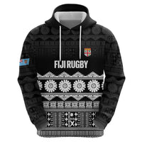 Fiji Tapa Rugby Custom Zip Hoodie Go Fijiana - Polynesian Pride
