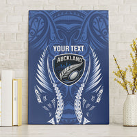 Auckland 2026 Rugby Custom Canvas Wall Art NZ Maori Silver Fern