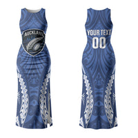 Auckland 2026 Rugby Custom Couples Matching Tank Maxi Dress and Hawaiian Shirt NZ Maori Silver Fern LT14 - Polynesian Pride