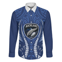 Auckland 2026 Rugby Custom Family Matching Tank Maxi Dress and Hawaiian Shirt NZ Maori Silver Fern LT14 Daughter's Dress Blue - Polynesian Pride