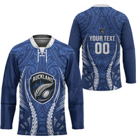 Auckland 2026 Rugby Custom Hockey Jersey NZ Maori Silver Fern LT14 - Polynesian Pride