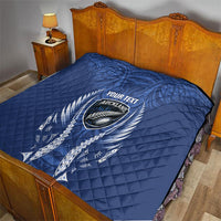 Auckland 2026 Rugby Custom Quilt NZ Maori Silver Fern