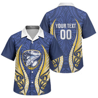 Bay of Plenty 2026 Rugby Custom Family Matching Puletasi and Hawaiian Shirt NZ Maori Silver Fern LT14 Son's Shirt Blue - Polynesian Pride