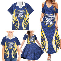Bay of Plenty 2026 Rugby Custom Family Matching Summer Maxi Dress and Hawaiian Shirt NZ Maori Silver Fern LT14 - Polynesian Pride