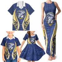 Bay of Plenty 2026 Rugby Custom Family Matching Tank Maxi Dress and Hawaiian Shirt NZ Maori Silver Fern LT14 - Polynesian Pride