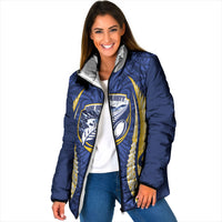 Bay of Plenty 2026 Rugby Custom Padded Jacket NZ Maori Silver Fern LT14 Women Blue - Polynesian Pride