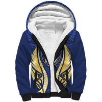 Bay of Plenty 2026 Rugby Custom Sherpa Hoodie NZ Maori Silver Fern LT14 Unisex Blue - Polynesian Pride