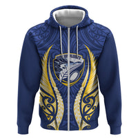 Bay of Plenty 2026 Rugby Custom Zip Hoodie NZ Maori Silver Fern LT14 Zip Hoodie Blue - Polynesian Pride