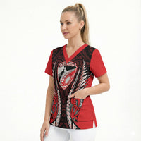 Canterbury 2026 Rugby Custom Scrub Top NZ Maori Silver Fern