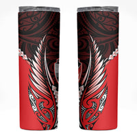 Canterbury 2026 Rugby Custom Skinny Tumbler NZ Maori Silver Fern LT14 Red - Polynesian Pride