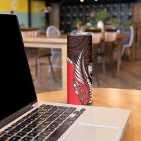 Canterbury 2026 Rugby Custom Skinny Tumbler NZ Maori Silver Fern LT14 - Polynesian Pride