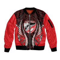 Canterbury 2026 Rugby Custom Sleeve Zip Bomber Jacket NZ Maori Silver Fern