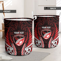 Counties Manukau 2026 Rugby Custom Laundry Basket NZ Maori Silver Fern LT14 - Polynesian Pride