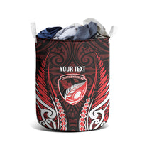Counties Manukau 2026 Rugby Custom Laundry Basket NZ Maori Silver Fern LT14 - Polynesian Pride