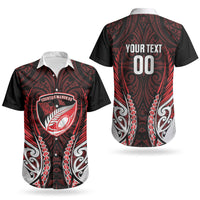 Counties Manukau 2026 Rugby Custom Couples Matching Off Shoulder Maxi Dress and Hawaiian Shirt NZ Maori Silver Fern LT14 - Polynesian Pride