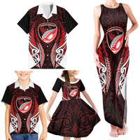 Counties Manukau 2026 Rugby Custom Family Matching Tank Maxi Dress and Hawaiian Shirt NZ Maori Silver Fern LT14 - Polynesian Pride