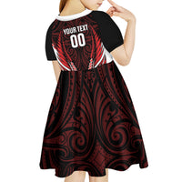 Counties Manukau 2026 Rugby Custom Kid Short Sleeve Dress NZ Maori Silver Fern LT14 - Polynesian Pride