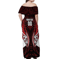 Counties Manukau 2026 Rugby Custom Off Shoulder Maxi Dress NZ Maori Silver Fern