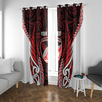 Counties Manukau 2026 Rugby Custom Window Curtain NZ Maori Silver Fern
