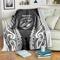 Hawke's Bay 2026 Rugby Custom Blanket NZ Maori Silver Fern