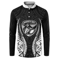 Hawke's Bay 2026 Rugby Custom Button Sweatshirt NZ Maori Silver Fern
