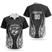 Hawke's Bay 2026 Rugby Custom Couples Matching Tank Maxi Dress and Hawaiian Shirt NZ Maori Silver Fern LT14 - Polynesian Pride