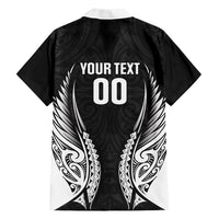 Hawke's Bay 2026 Rugby Custom Family Matching Summer Maxi Dress and Hawaiian Shirt NZ Maori Silver Fern LT14 Dad's Shirt - Long Sleeve Black - Polynesian Pride