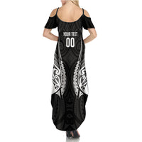 Hawke's Bay 2026 Rugby Custom Family Matching Summer Maxi Dress and Hawaiian Shirt NZ Maori Silver Fern LT14 - Polynesian Pride