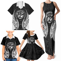 Hawke's Bay 2026 Rugby Custom Family Matching Tank Maxi Dress and Hawaiian Shirt NZ Maori Silver Fern LT14 - Polynesian Pride