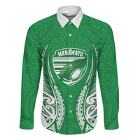 Manawatu 2026 Rugby Custom Family Matching Mermaid Dress and Hawaiian Shirt NZ Maori Silver Fern LT14 Daughter's Dress Green - Polynesian Pride