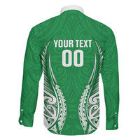 Manawatu 2026 Rugby Custom Family Matching Off Shoulder Maxi Dress and Hawaiian Shirt NZ Maori Silver Fern LT14 - Polynesian Pride