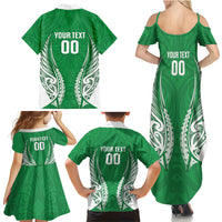 Manawatu 2026 Rugby Custom Family Matching Summer Maxi Dress and Hawaiian Shirt NZ Maori Silver Fern LT14 - Polynesian Pride