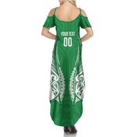 Manawatu 2026 Rugby Custom Family Matching Summer Maxi Dress and Hawaiian Shirt NZ Maori Silver Fern LT14 - Polynesian Pride