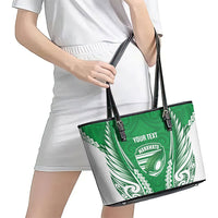 Manawatu 2026 Rugby Custom Leather Tote Bag NZ Maori Silver Fern LT14 - Polynesian Pride