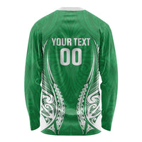 Manawatu 2026 Rugby Custom Long Sleeve Shirt NZ Maori Silver Fern LT14 - Polynesian Pride