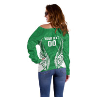 Manawatu 2026 Rugby Custom Off Shoulder Sweater NZ Maori Silver Fern