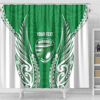 Manawatu 2026 Rugby Custom Shower Curtain NZ Maori Silver Fern LT14 - Polynesian Pride