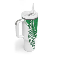Manawatu 2026 Rugby Custom Tumbler With Handle NZ Maori Silver Fern LT14 - Polynesian Pride