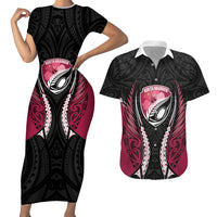 North Harbour 2026 Rugby Custom Couples Matching Short Sleeve Bodycon Dress and Hawaiian Shirt NZ Maori Silver Fern