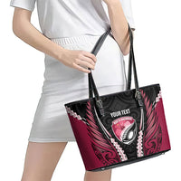 North Harbour 2026 Rugby Custom Leather Tote Bag NZ Maori Silver Fern LT14 - Polynesian Pride