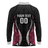 North Harbour 2026 Rugby Custom Long Sleeve Polo Shirt NZ Maori Silver Fern LT14 - Polynesian Pride