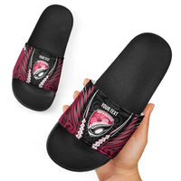 North Harbour 2026 Rugby Custom Slide Sandals NZ Maori Silver Fern
