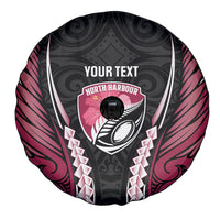 North Harbour 2026 Rugby Custom Spare Tire Cover NZ Maori Silver Fern LT14 - Polynesian Pride