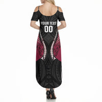 North Harbour 2026 Rugby Custom Summer Maxi Dress NZ Maori Silver Fern LT14 - Polynesian Pride