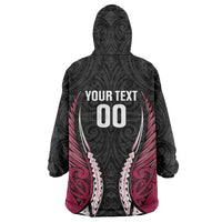 North Harbour 2026 Rugby Custom Wearable Blanket Hoodie NZ Maori Silver Fern LT14 - Polynesian Pride