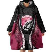 North Harbour 2026 Rugby Custom Wearable Blanket Hoodie NZ Maori Silver Fern LT14 - Polynesian Pride