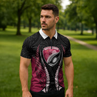 North Harbour 2026 Rugby Custom Zipper Polo Shirt NZ Maori Silver Fern